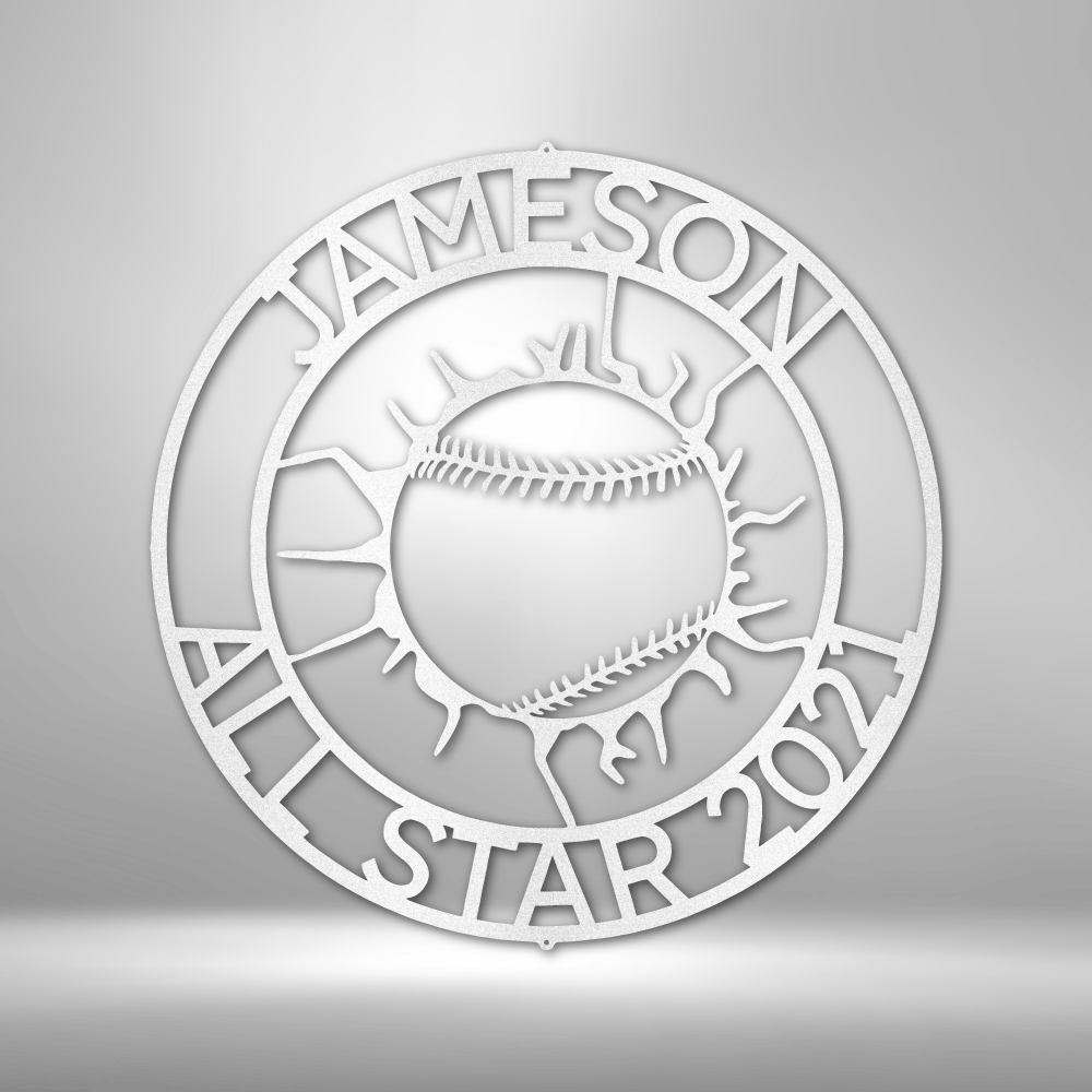 Personalized All Star BaseBall Wall Monogram-Express Your Love Gifts