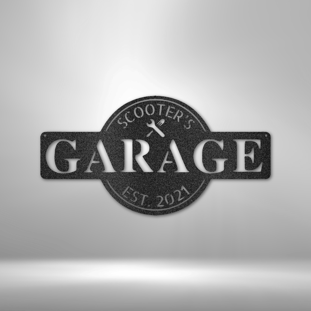 Personalized Garage Monogram Steel Sign Steel Art Wall Metal Decor-Express Your Love Gifts