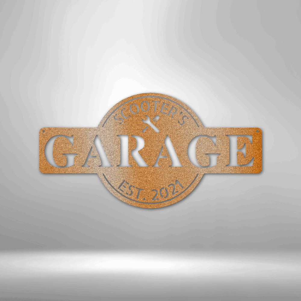 Personalized Garage Monogram Steel Sign Steel Art Wall Metal Decor-Express Your Love Gifts