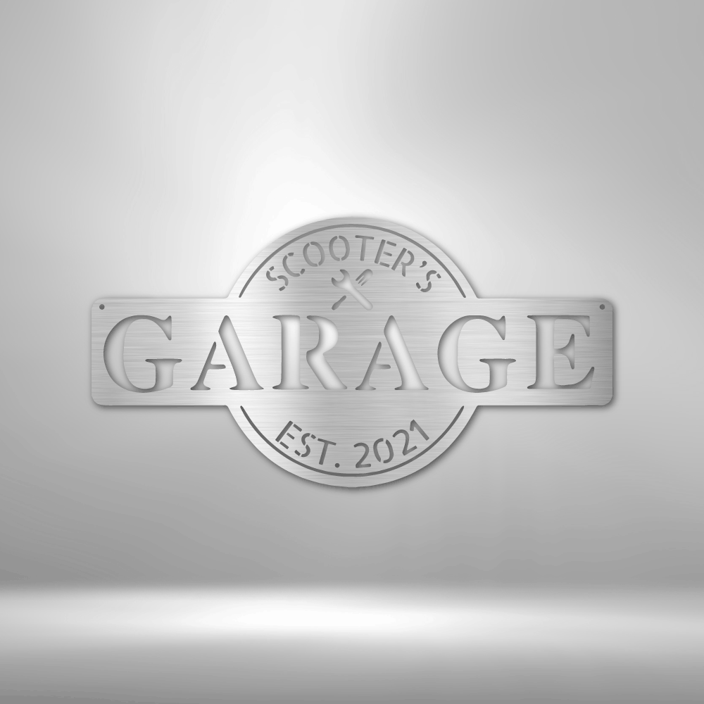 Personalized Garage Monogram Steel Sign Steel Art Wall Metal Decor-Express Your Love Gifts