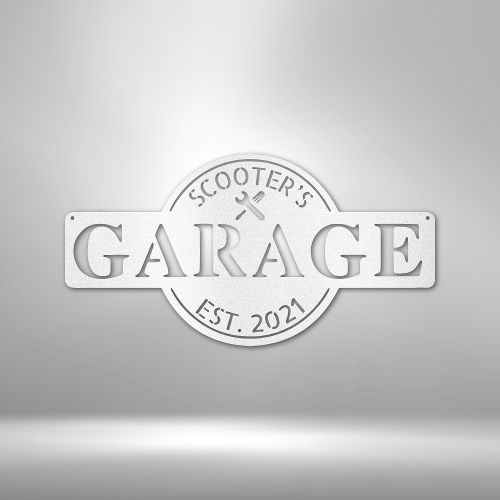 Personalized Garage Monogram Steel Sign Steel Art Wall Metal Decor-Express Your Love Gifts