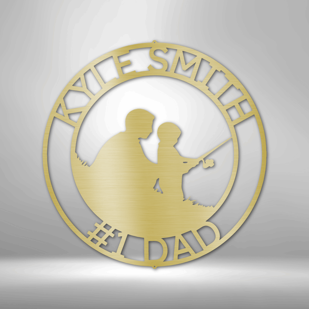 Personalized Father and Son Fishing Monogram Steel Sign Steel Art Wall Metal Decor-Express Your Love Gifts