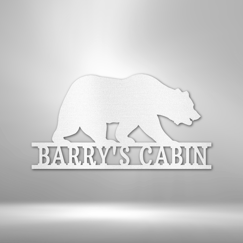 Personalized Bear Monogram Steel Sign Steel Art Wall Metal Decor-Express Your Love Gifts