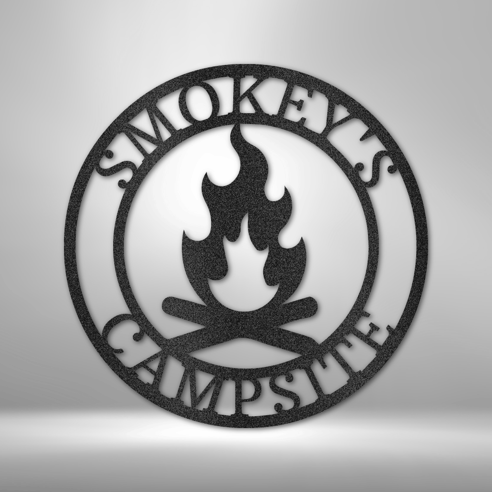 Personalized Campfire Monogram Steel Sign Steel Art Wall Metal Decor-Express Your Love Gifts