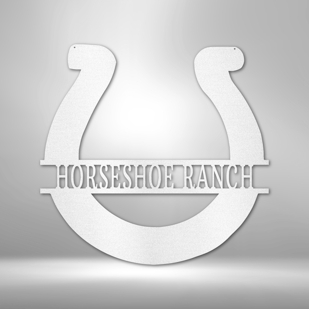 Personalized Simple Horseshoe Monogram Steel Sign Steel Art Wall Metal Decor-Express Your Love Gifts