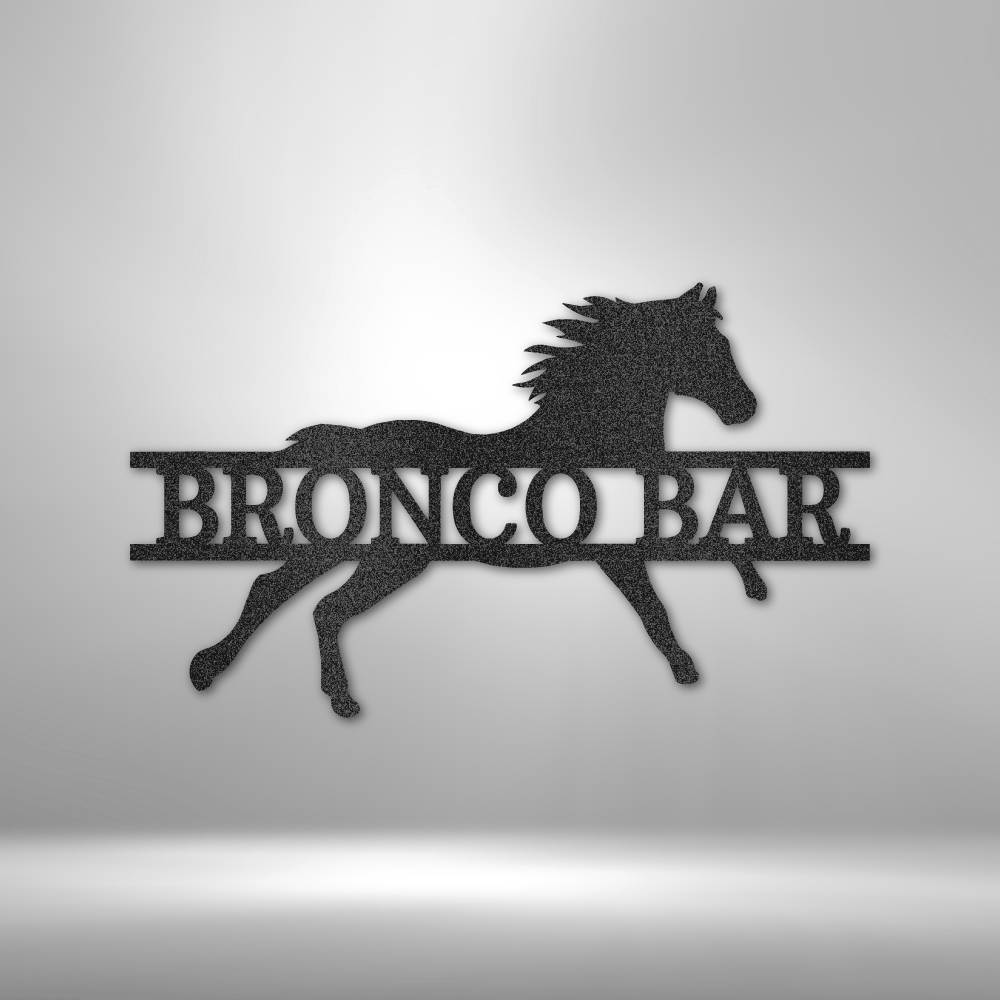 Personalized Sprinting Horse Monogram Steel Sign Steel Art Wall Metal Decor-Express Your Love Gifts