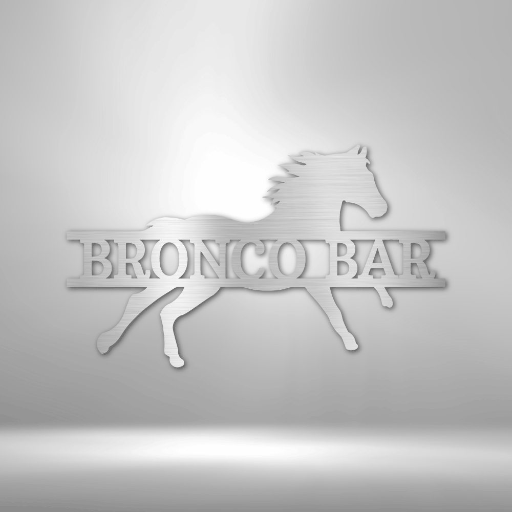 Personalized Sprinting Horse Monogram Steel Sign Steel Art Wall Metal Decor-Express Your Love Gifts