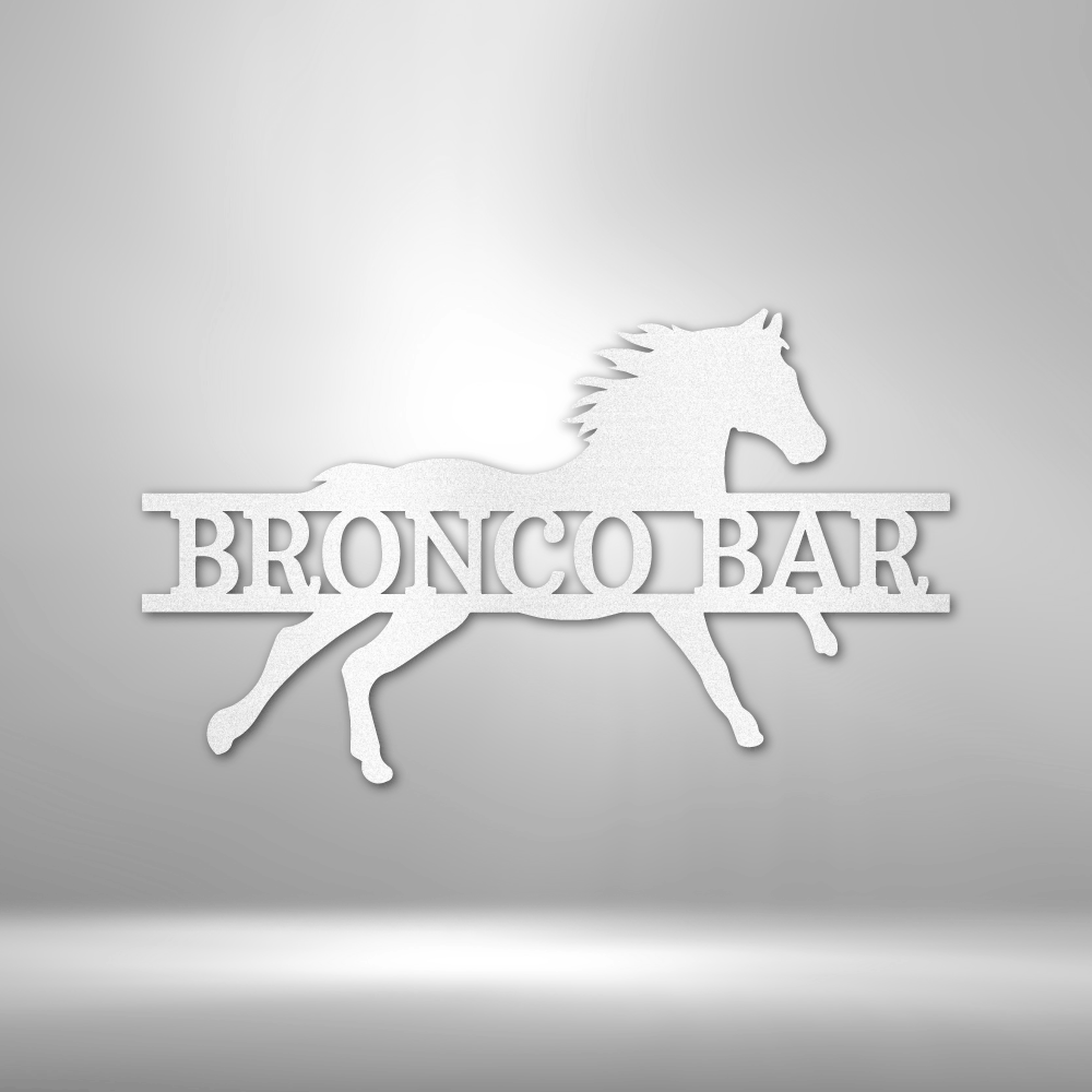 Personalized Sprinting Horse Monogram Steel Sign Steel Art Wall Metal Decor-Express Your Love Gifts