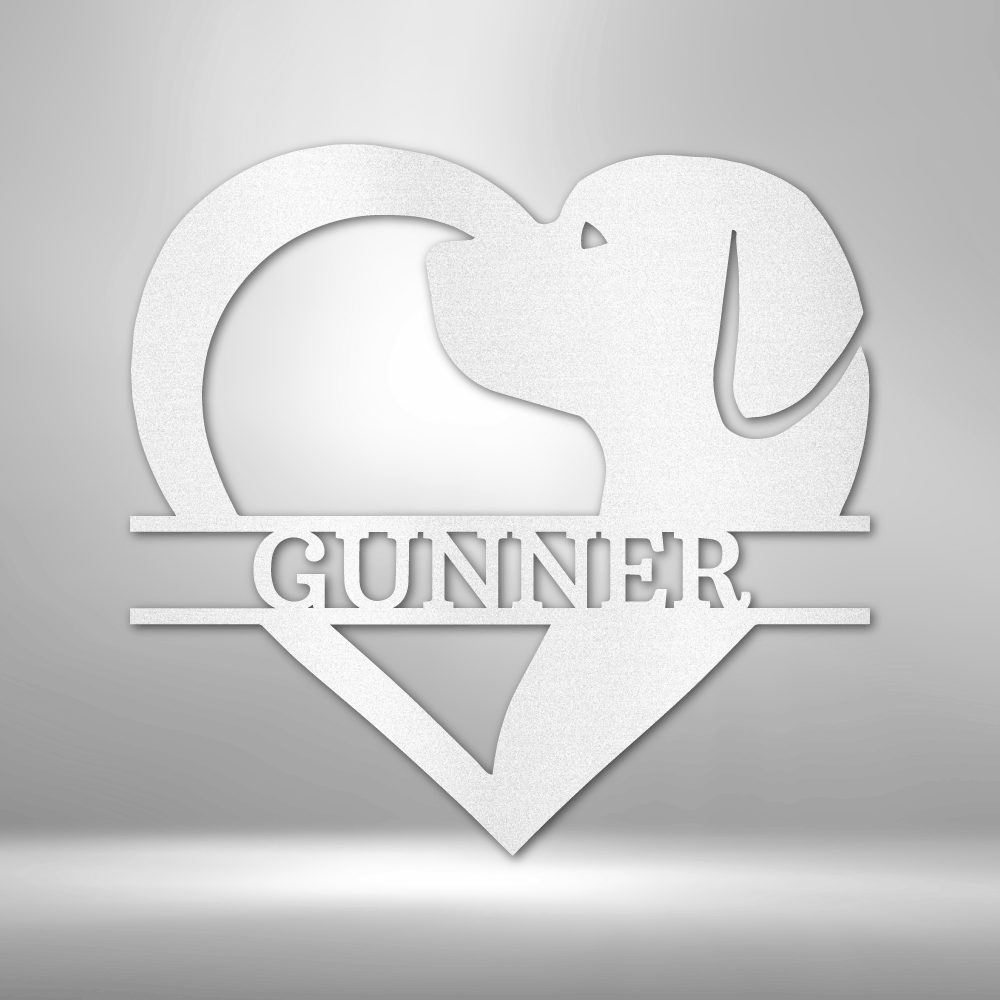 Personalized Dog Love Monogram Steel Sign Steel Art Wall Metal Decor-Express Your Love Gifts