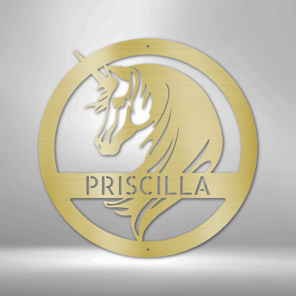 Personalized Unicorn Monogram - Steel Sign-Express Your Love Gifts