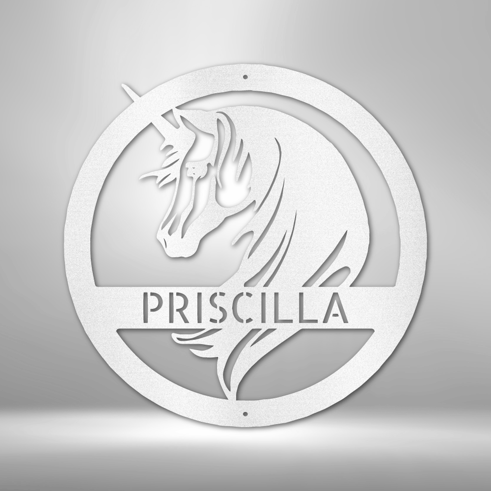 Personalized Unicorn Monogram - Steel Sign-Express Your Love Gifts