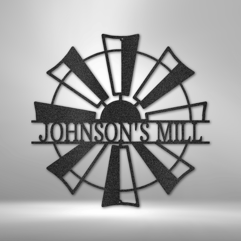 Personalized Windmill Monogram Steel Sign Steel Art Wall Metal Decor-Express Your Love Gifts