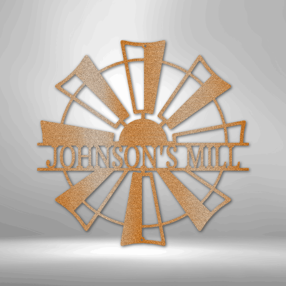 Personalized Windmill Monogram Steel Sign Steel Art Wall Metal Decor-Express Your Love Gifts