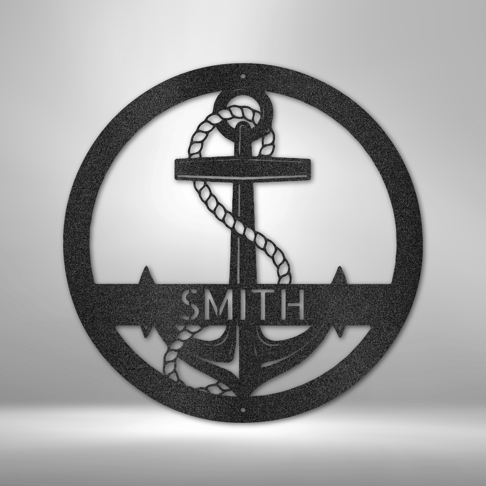 Personalized Elaborate Anchor Steel Sign Steel Art Wall Metal Decor-Express Your Love Gifts