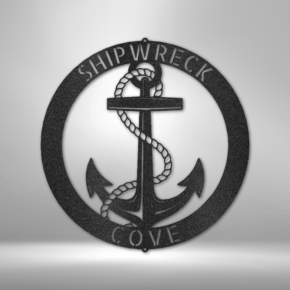 Personalized Elaborate Anchor Ring Steel Sign Steel Art Wall Metal Decor-Express Your Love Gifts