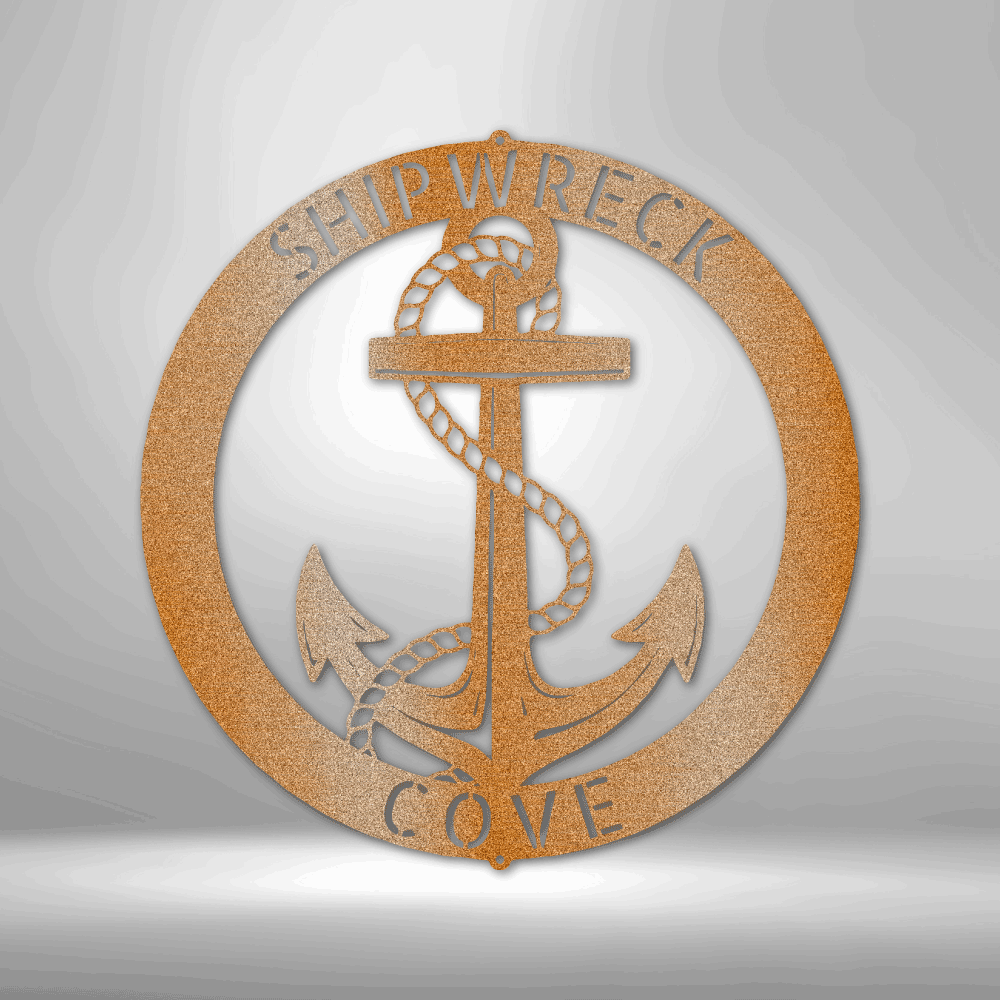 Personalized Elaborate Anchor Ring Steel Sign Steel Art Wall Metal Decor-Express Your Love Gifts