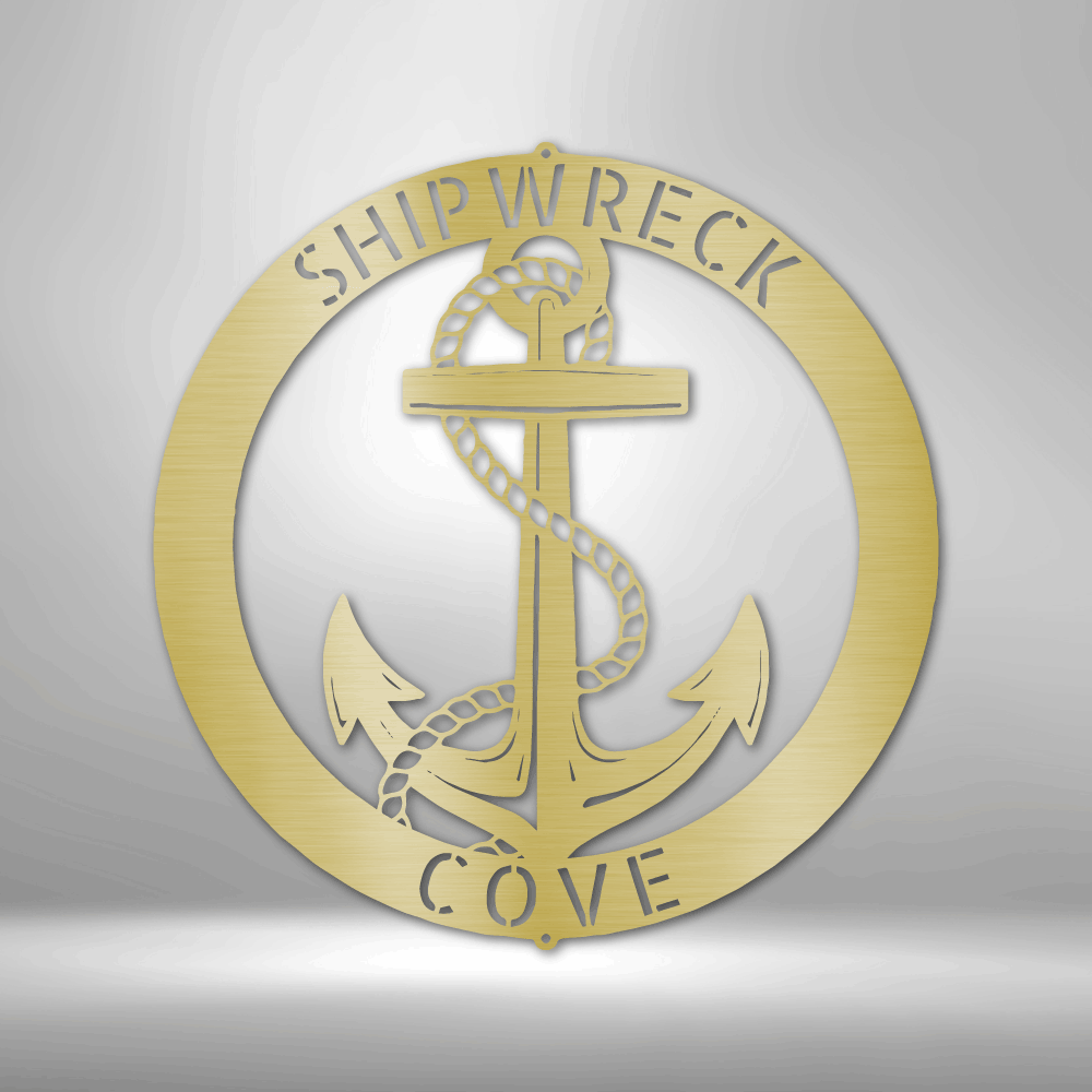 Personalized Elaborate Anchor Ring Steel Sign Steel Art Wall Metal Decor-Express Your Love Gifts