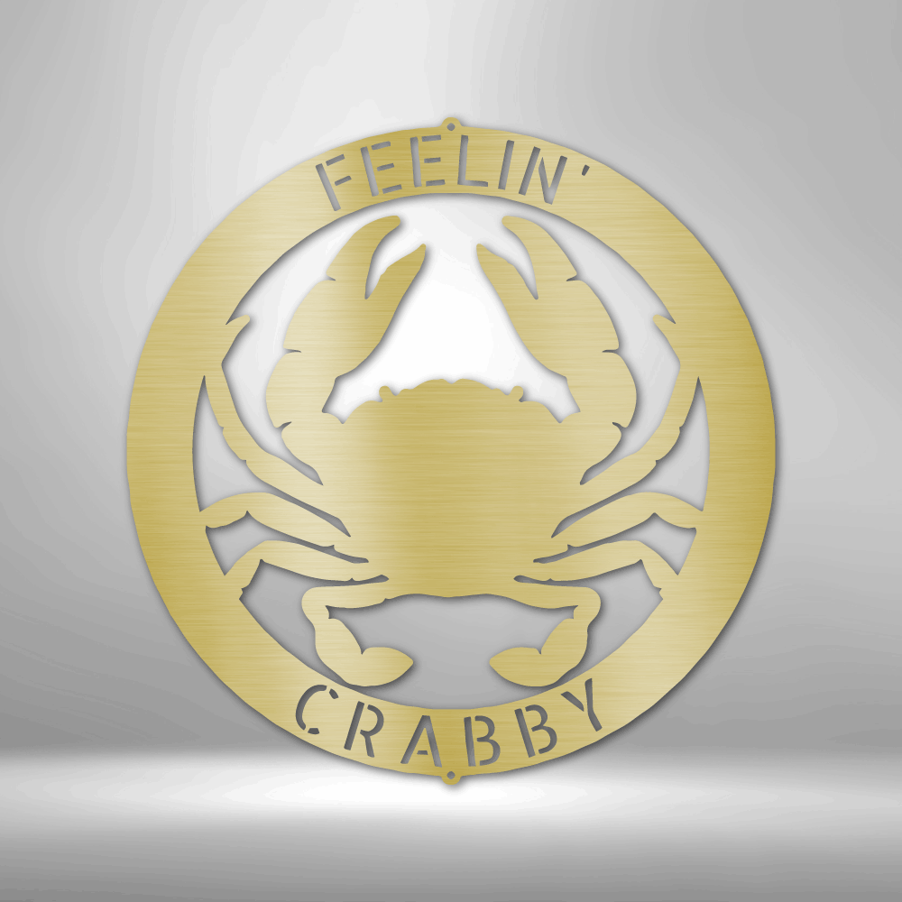 Personalized Crab Ring Monogram Steel Sign Steel Art Wall Metal Decor-Express Your Love Gifts