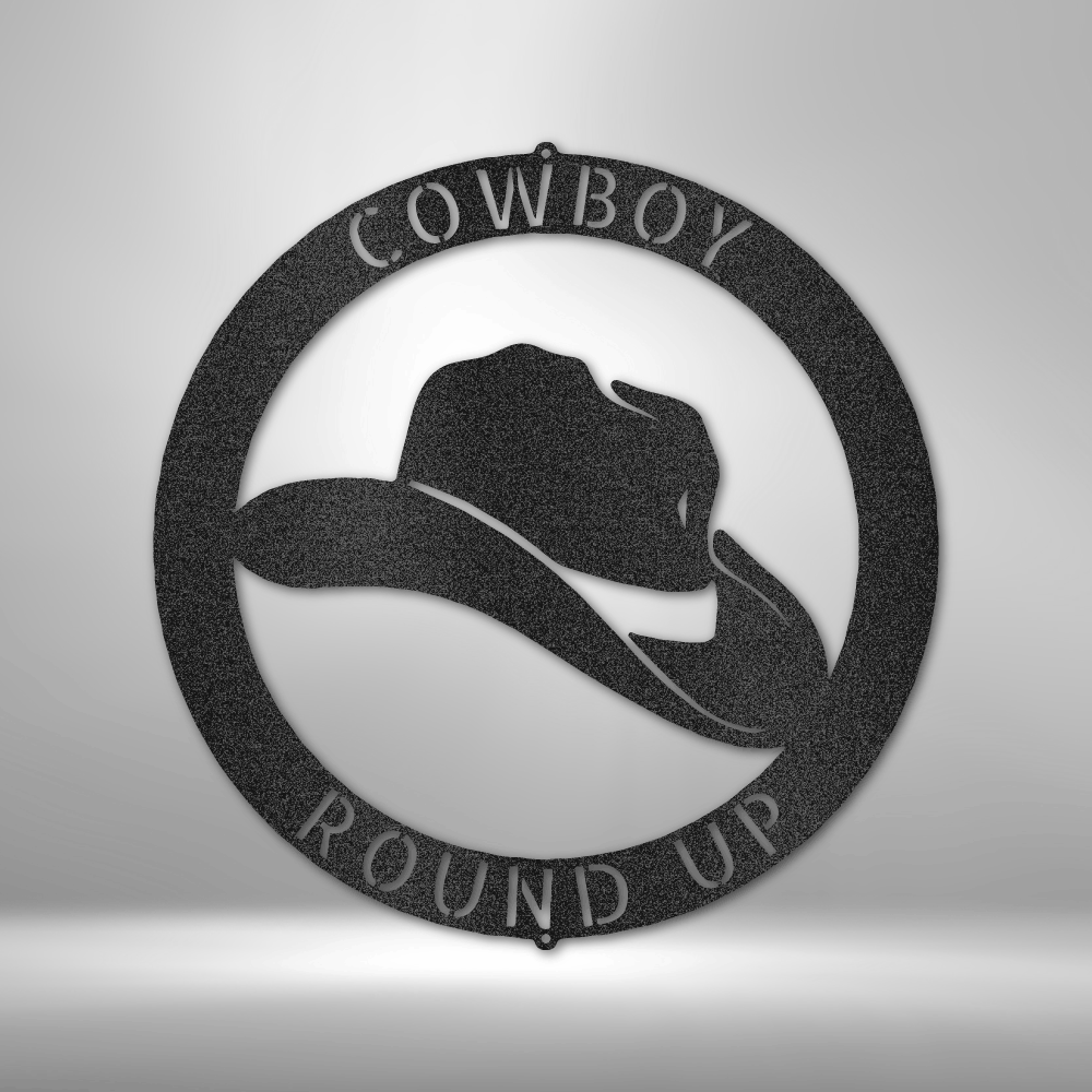 Personalized Cowboy Monogram Steel Sign Steel Art Wall Metal Decor-Express Your Love Gifts