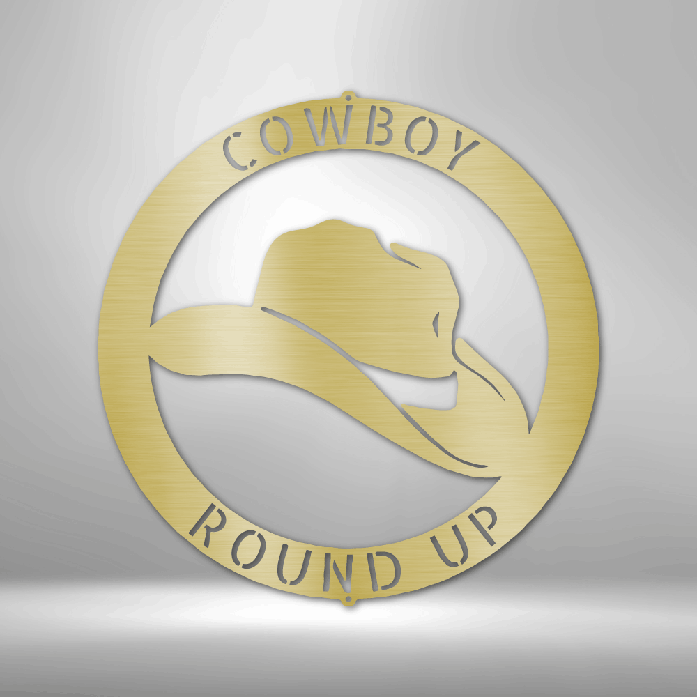 Personalized Cowboy Monogram Steel Sign Steel Art Wall Metal Decor-Express Your Love Gifts