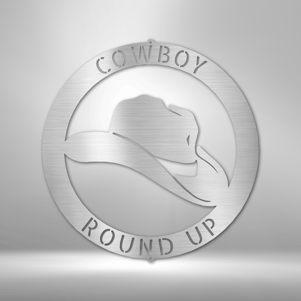 Personalized Cowboy Monogram Steel Sign Steel Art Wall Metal Decor-Express Your Love Gifts