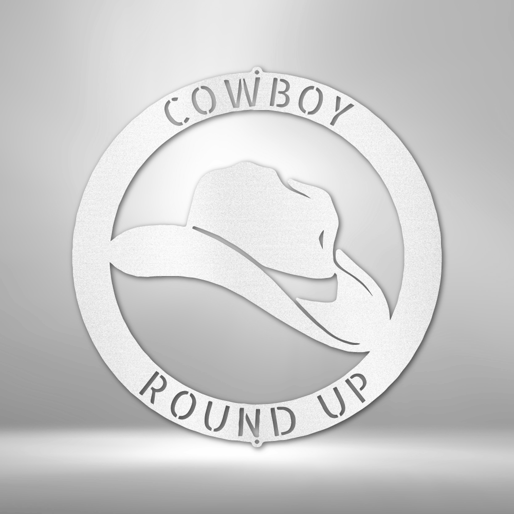 Personalized Cowboy Monogram Steel Sign Steel Art Wall Metal Decor-Express Your Love Gifts