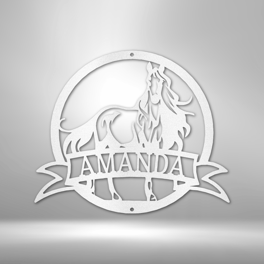 Personalized Majestic Horse Monogram Steel Sign Steel Art Wall Metal Decor-Express Your Love Gifts