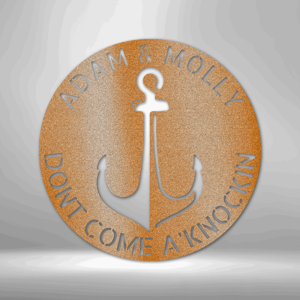 Personalized Anchor Plaque Steel Sign Steel Art Wall Metal Decor-Express Your Love Gifts