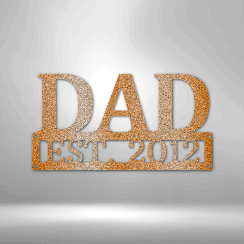 Personalized Dad Monogram Steel Sign Steel Art Wall Metal Decor-Express Your Love Gifts