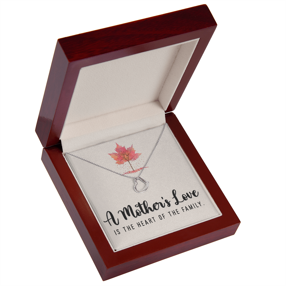 A Mother's Love is The Heart of the Family Delicate Heart Necklace-Express Your Love Gifts