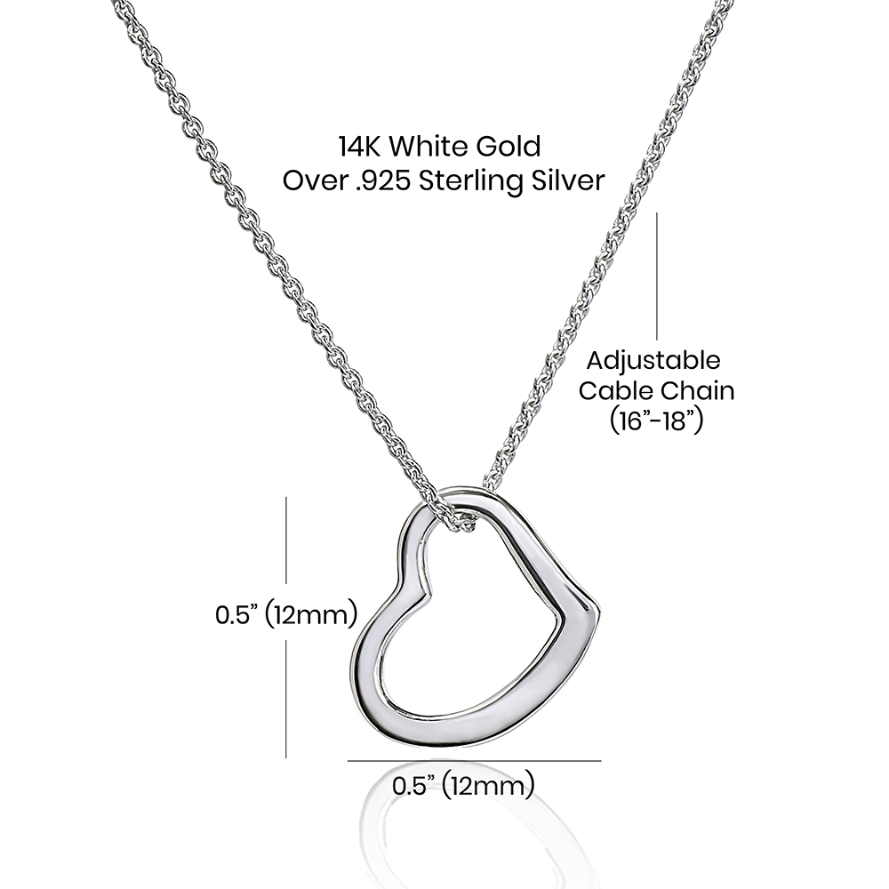 A Mother's Love is The Heart of the Family Delicate Heart Necklace-Express Your Love Gifts