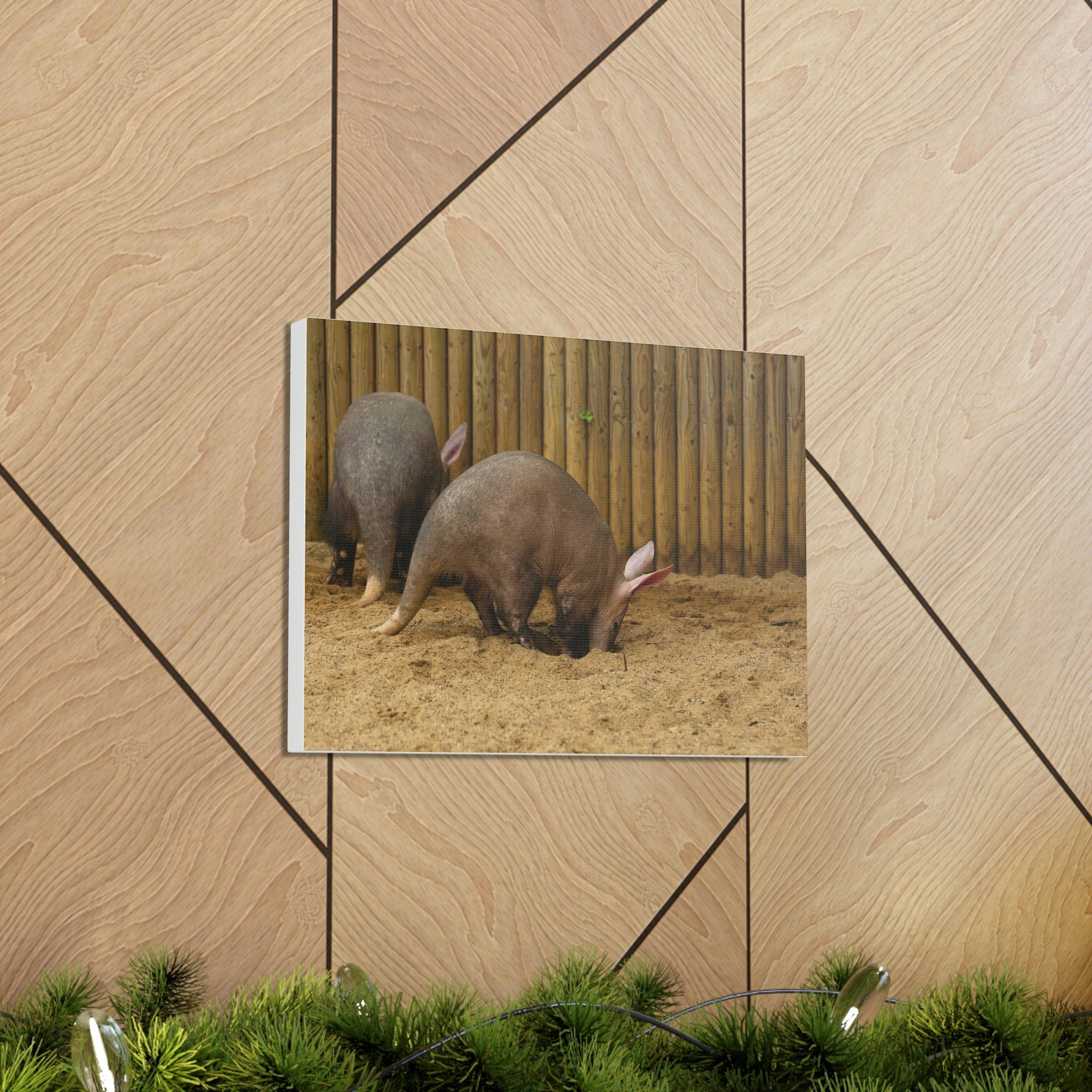 Scripture Walls Aardvark Digging In Soil Aardvark Couple Print Animal Wall Art Wildlife Canvas Prints Wall Art Ready to Hang Unframed-Express Your Love Gifts