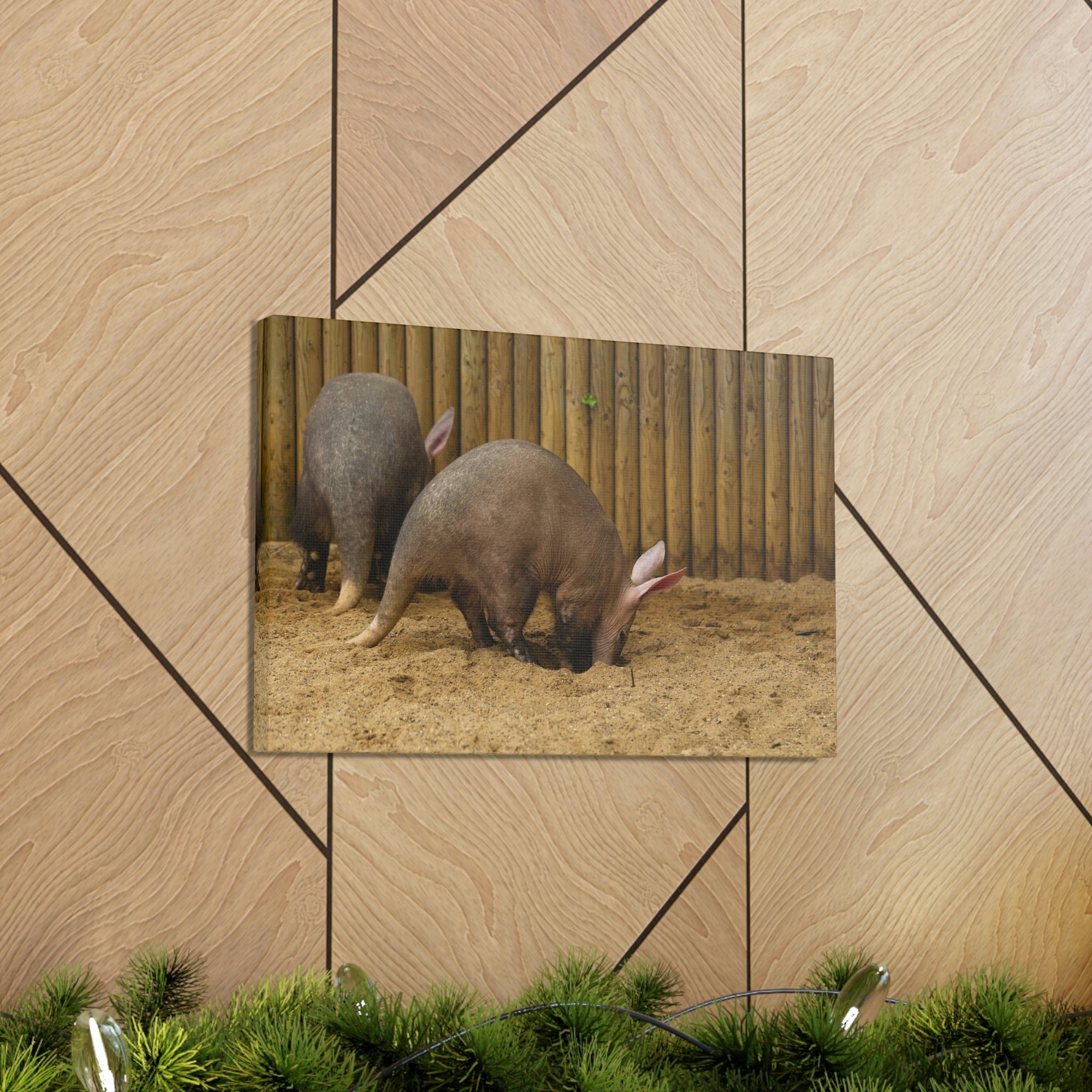 Scripture Walls Aardvark Digging In Soil Aardvark Couple Print Animal Wall Art Wildlife Canvas Prints Wall Art Ready to Hang Unframed-Express Your Love Gifts