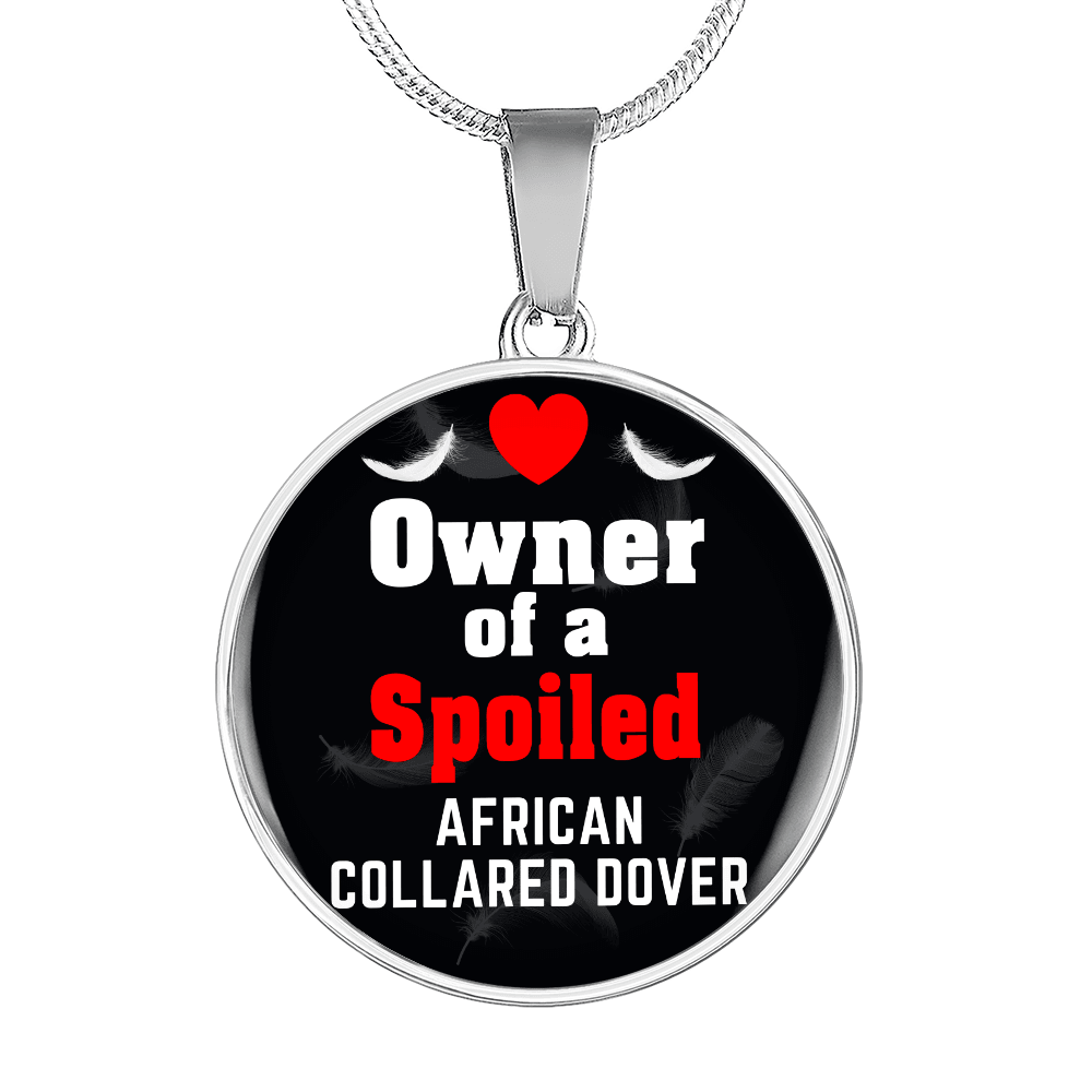 African CollAred Dover Bird Owner Necklace Circle Pendant Stainless Steel or 18k Gold 18-22"-Express Your Love Gifts