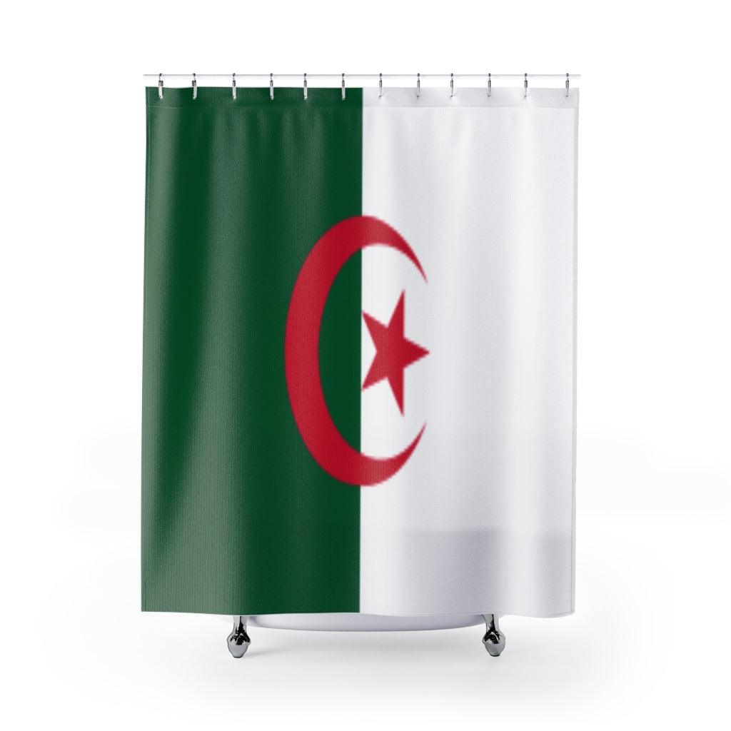 Algeria Flag Stylish Design 71&quot; x 74&quot; Elegant Waterproof Shower Curtain for a Spa-like Bathroom Paradise Exceptional Craftsmanship-Express Your Love Gifts