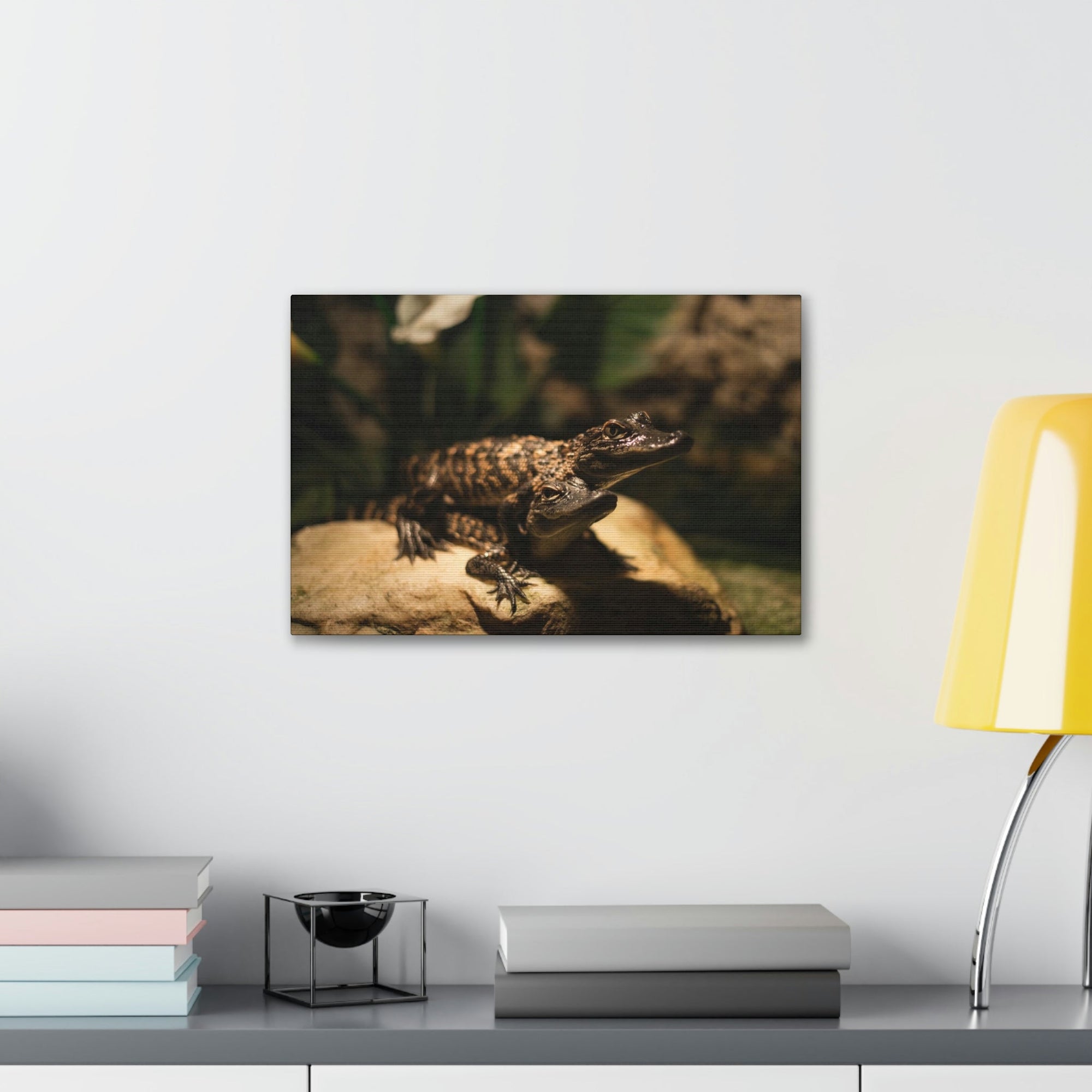 Scripture Walls Alligator Couple Alligator Troop Print Animal Wall Art Wildlife Canvas Prints Wall Art Ready to Hang Unframed-Express Your Love Gifts