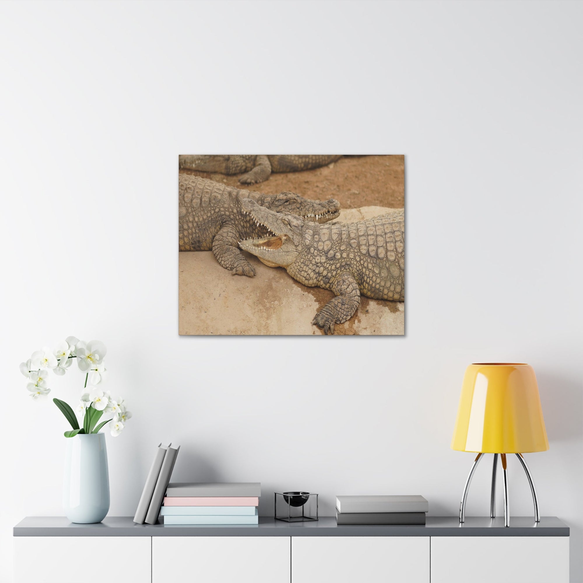 Alligator Couple Canvas Gallery Wraps Unframed-Express Your Love Gifts