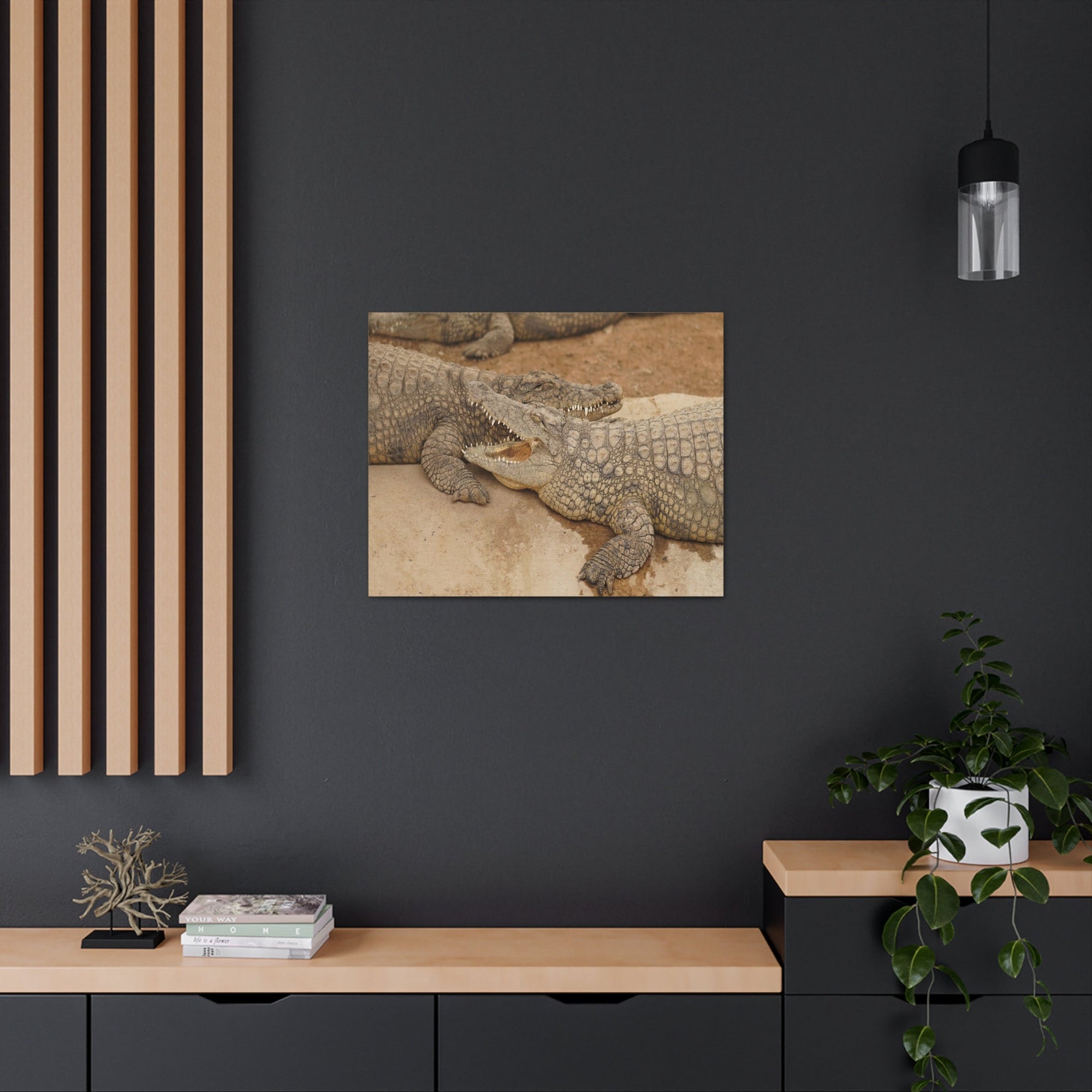 Alligator Couple Canvas Gallery Wraps Unframed-Express Your Love Gifts