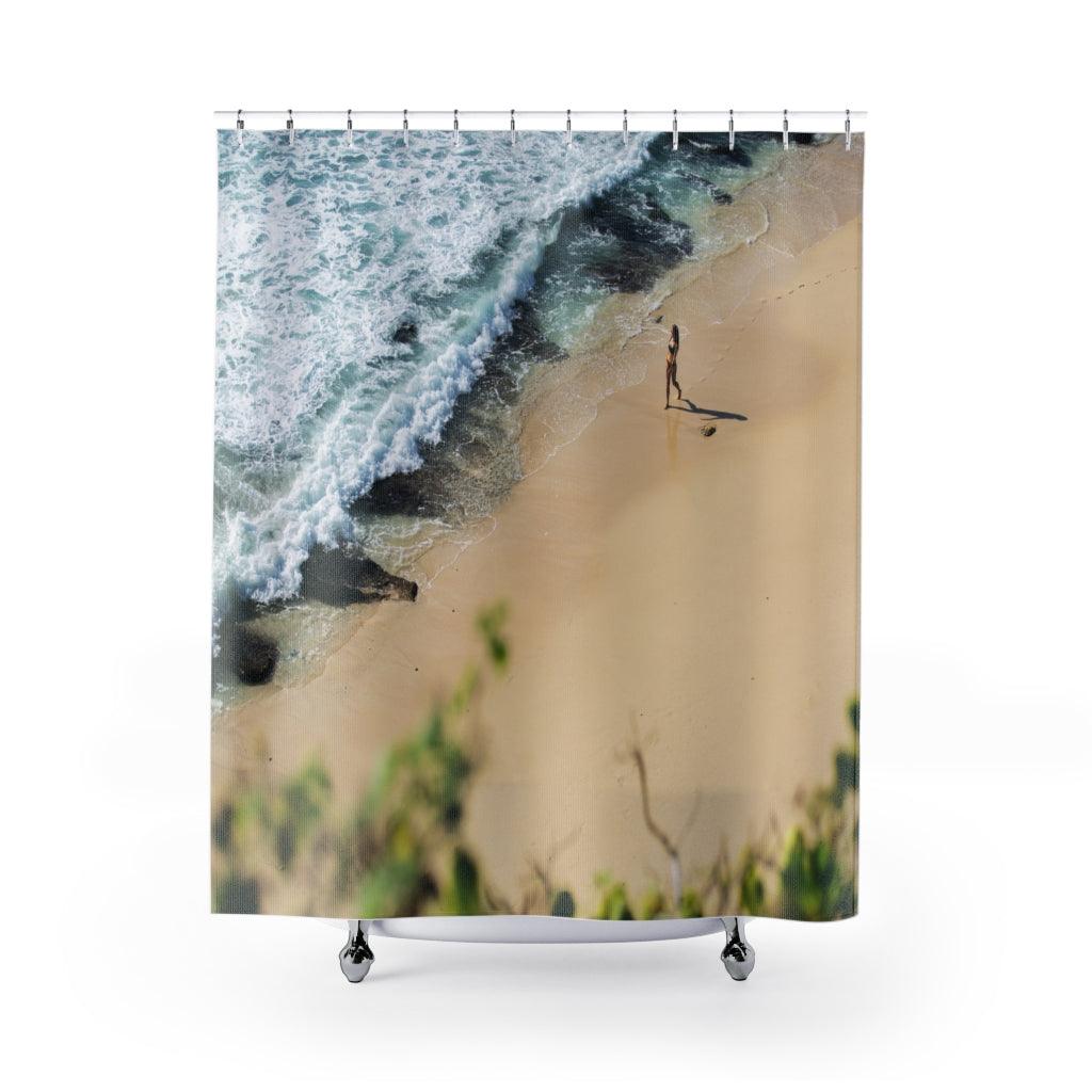 Along Wild Beach Stylish Design 71&quot; x 74&quot; Elegant Waterproof Shower Curtain for a Spa-like Bathroom Paradise Exceptional Craftsmanship-Express Your Love Gifts