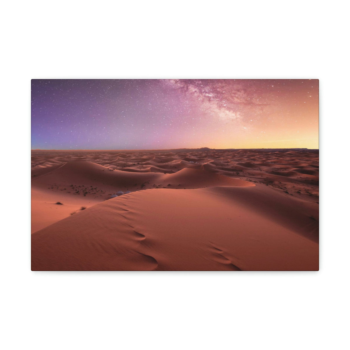 Amazing Milky Way Over the Dunes Scene Beautiful Shocking and Surprising Starry Sky Beauty Nature Scene Starry Sky at the Desert Wall Art Ready to Hang Unframed-Express Your Love Gifts