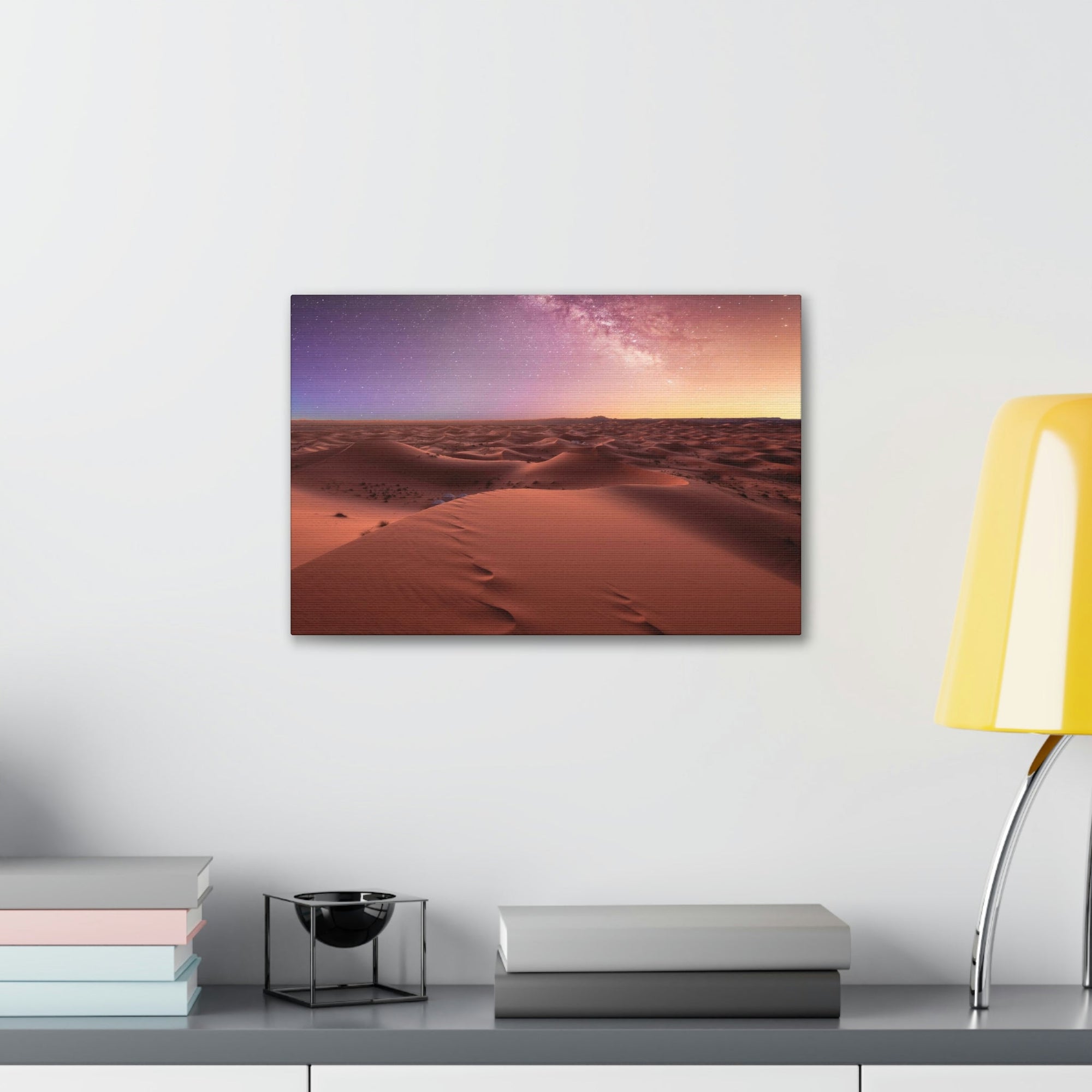 Amazing Milky Way Over the Dunes Scene Beautiful Shocking and Surprising Starry Sky Beauty Nature Scene Starry Sky at the Desert Wall Art Ready to Hang Unframed-Express Your Love Gifts