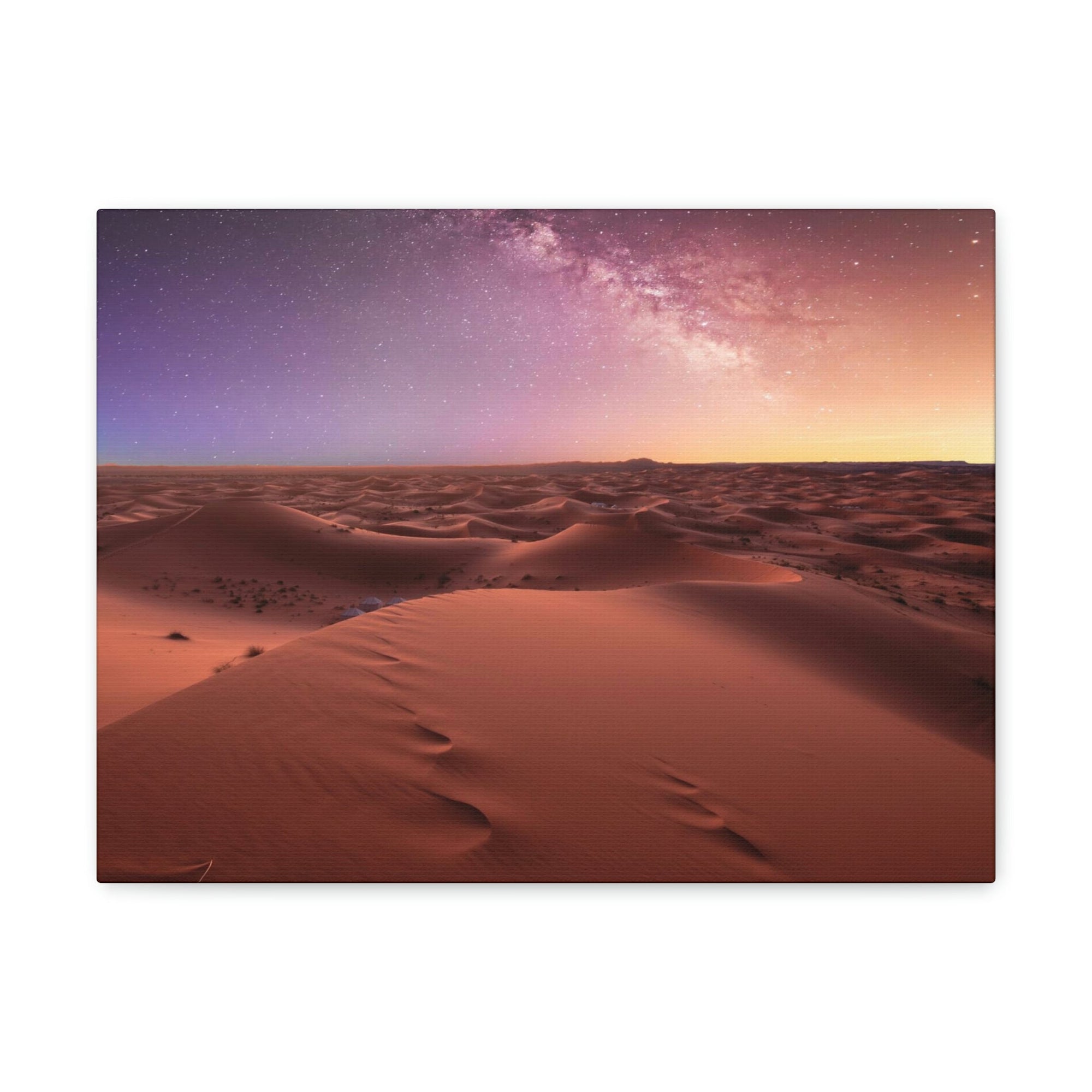 Amazing Milky Way Over the Dunes Scene Beautiful Shocking and Surprising Starry Sky Beauty Nature Scene Starry Sky at the Desert Wall Art Ready to Hang Unframed-Express Your Love Gifts