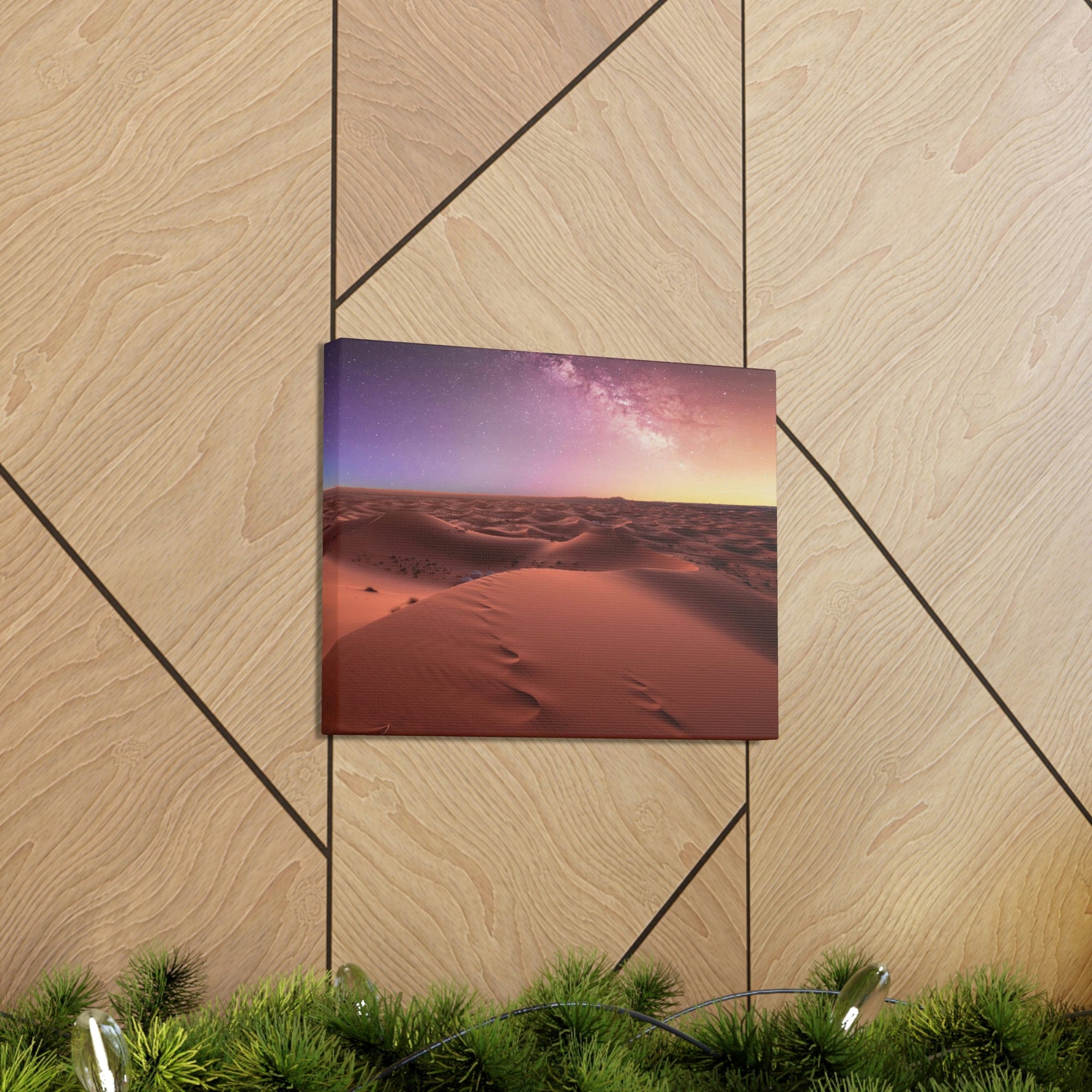 Amazing Milky Way Over the Dunes Scene Beautiful Shocking and Surprising Starry Sky Beauty Nature Scene Starry Sky at the Desert Wall Art Ready to Hang Unframed-Express Your Love Gifts