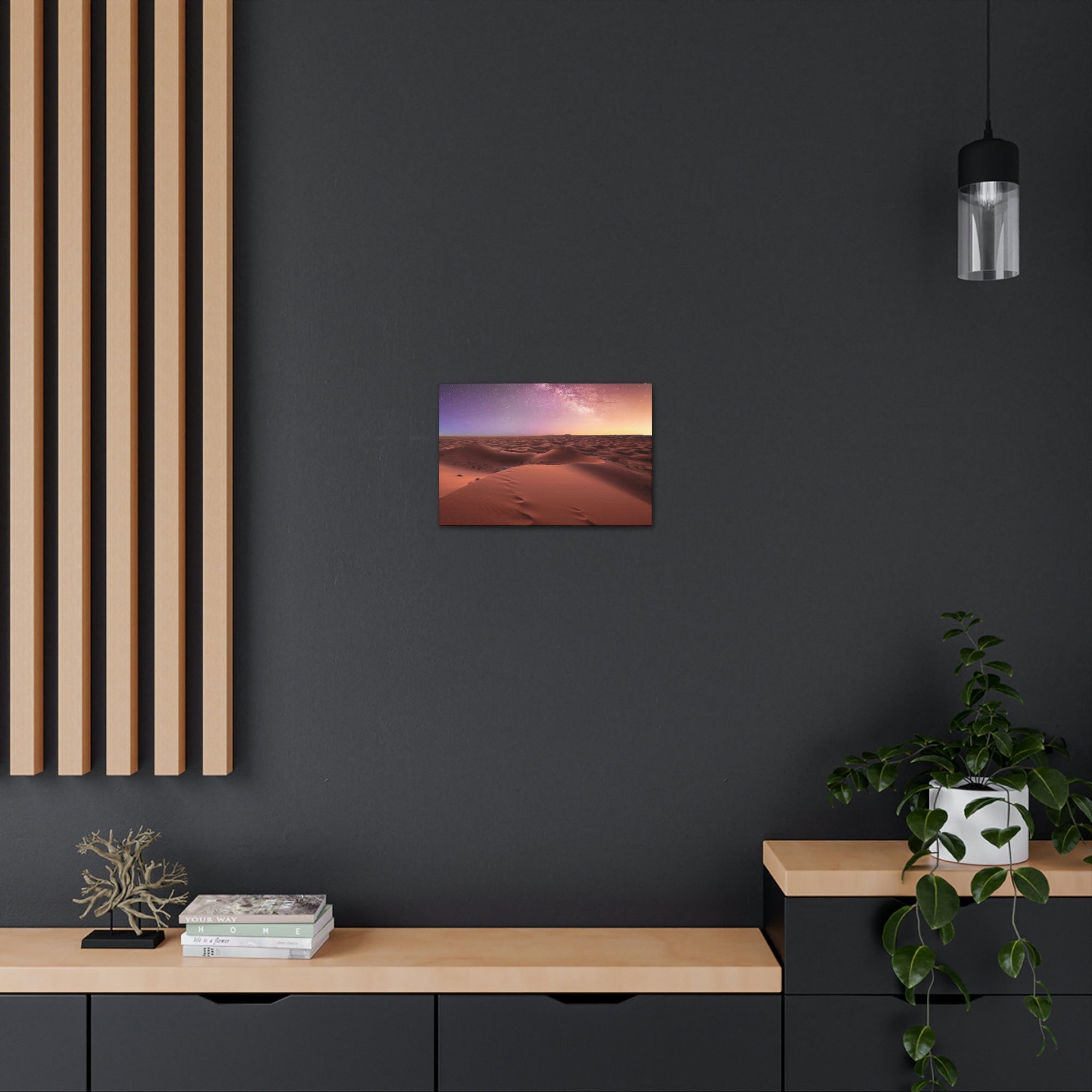 Amazing Milky Way Over the Dunes Scene Beautiful Shocking and Surprising Starry Sky Beauty Nature Scene Starry Sky at the Desert Wall Art Ready to Hang Unframed-Express Your Love Gifts