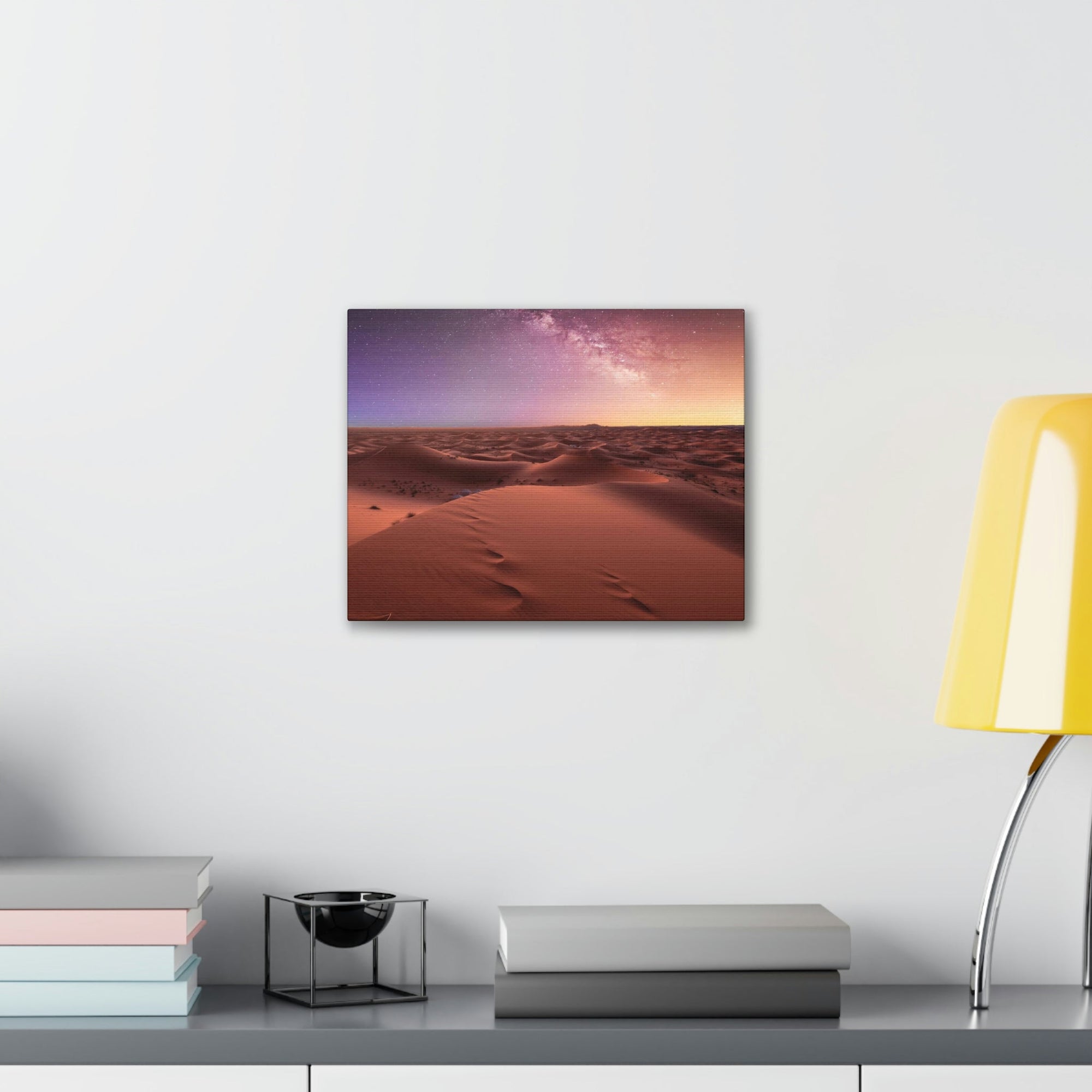 Amazing Milky Way Over the Dunes Scene Beautiful Shocking and Surprising Starry Sky Beauty Nature Scene Starry Sky at the Desert Wall Art Ready to Hang Unframed-Express Your Love Gifts