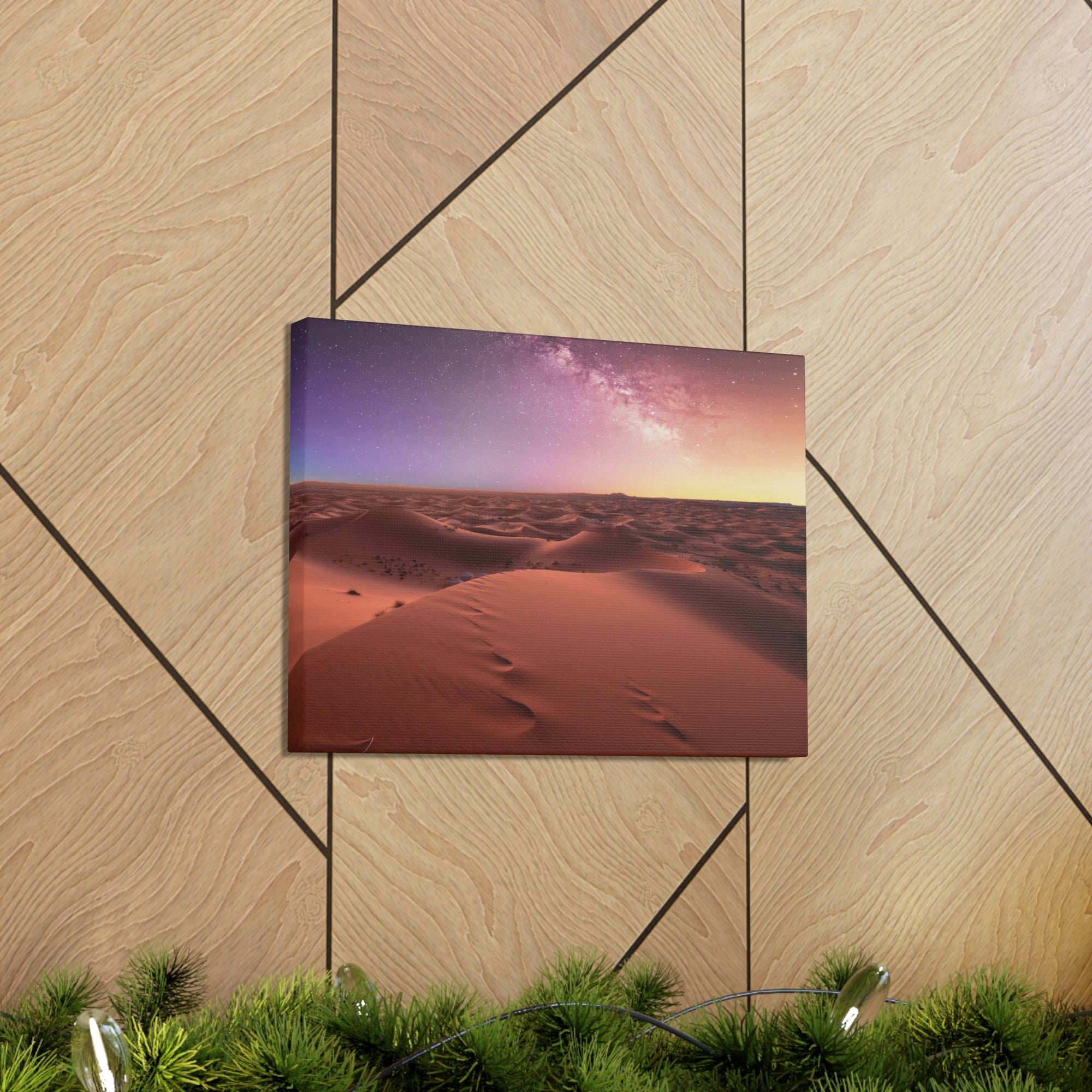 Amazing Milky Way Over the Dunes Scene Beautiful Shocking and Surprising Starry Sky Beauty Nature Scene Starry Sky at the Desert Wall Art Ready to Hang Unframed-Express Your Love Gifts