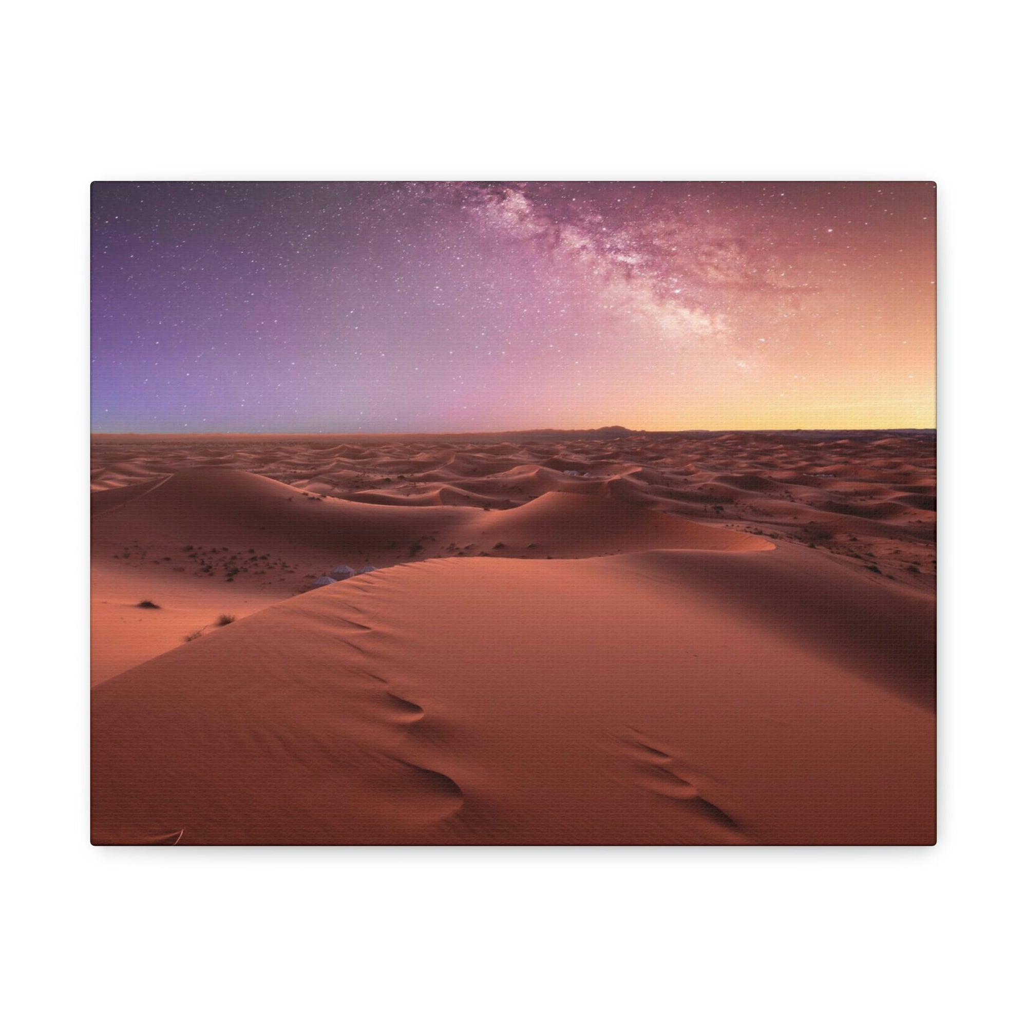 Amazing Milky Way Over the Dunes Scene Beautiful Shocking and Surprising Starry Sky Beauty Nature Scene Starry Sky at the Desert Wall Art Ready to Hang Unframed-Express Your Love Gifts