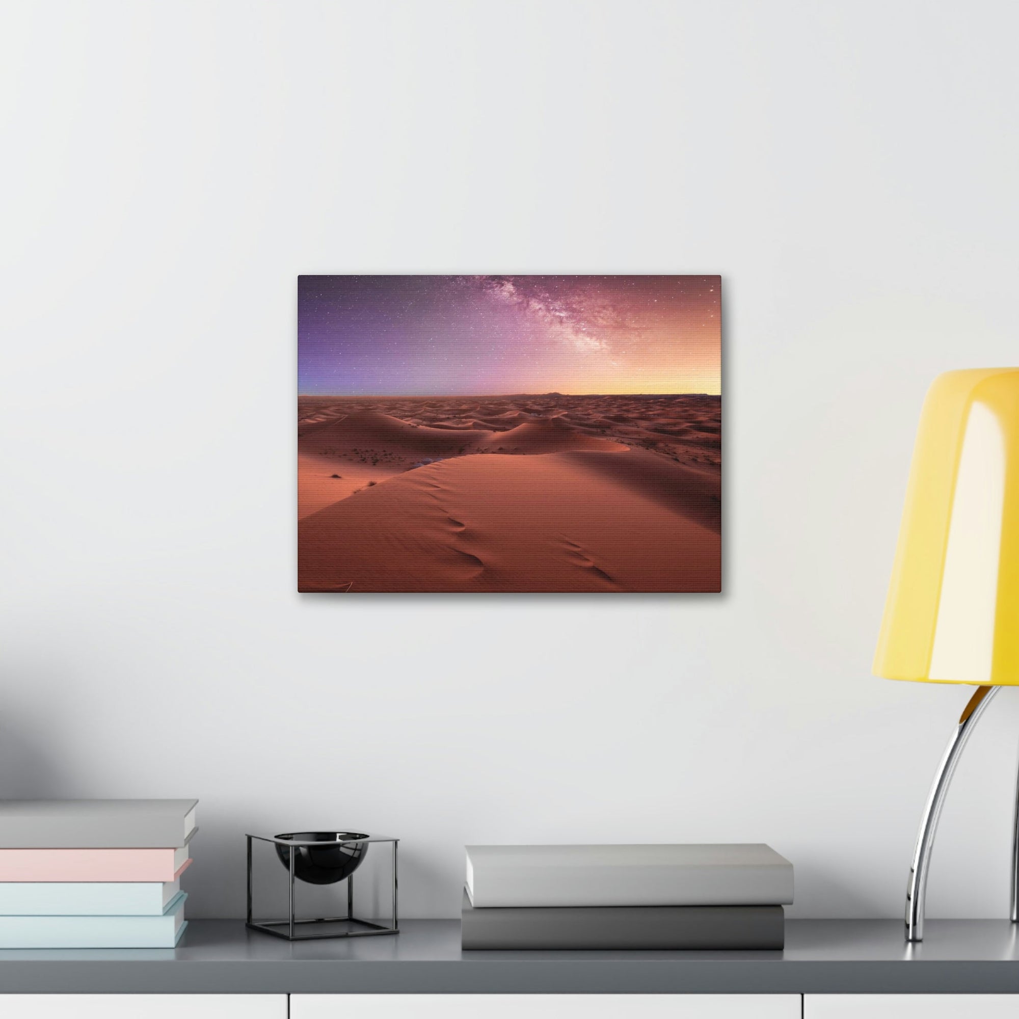 Amazing Milky Way Over the Dunes Scene Beautiful Shocking and Surprising Starry Sky Beauty Nature Scene Starry Sky at the Desert Wall Art Ready to Hang Unframed-Express Your Love Gifts