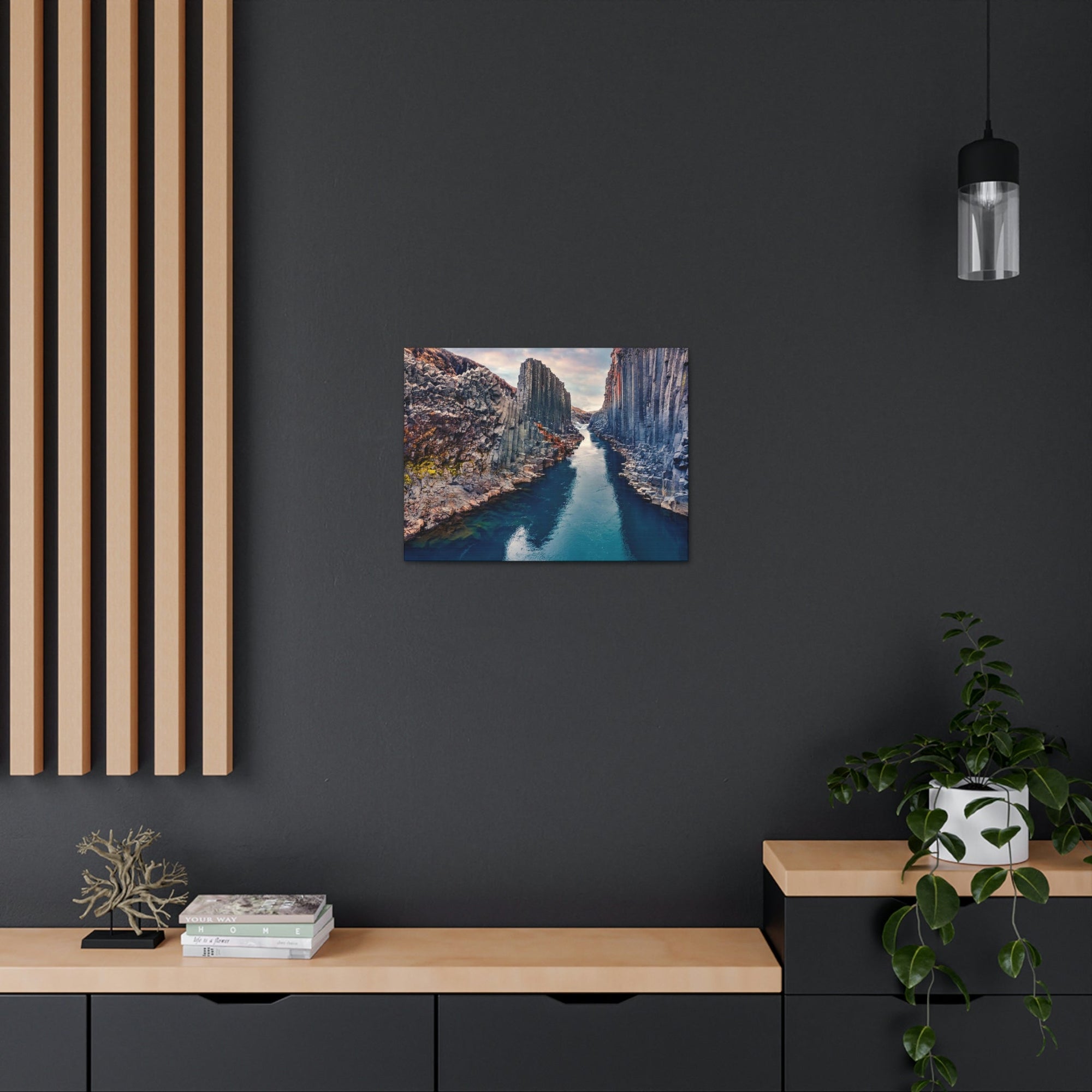 Amazing Morning in a Canyon Scene Beautiful Breathtaking and Spectacular Beauty Nature Scene Great Summer in a Canyon and River Wall Art Ready to Hang Unframed-Express Your Love Gifts