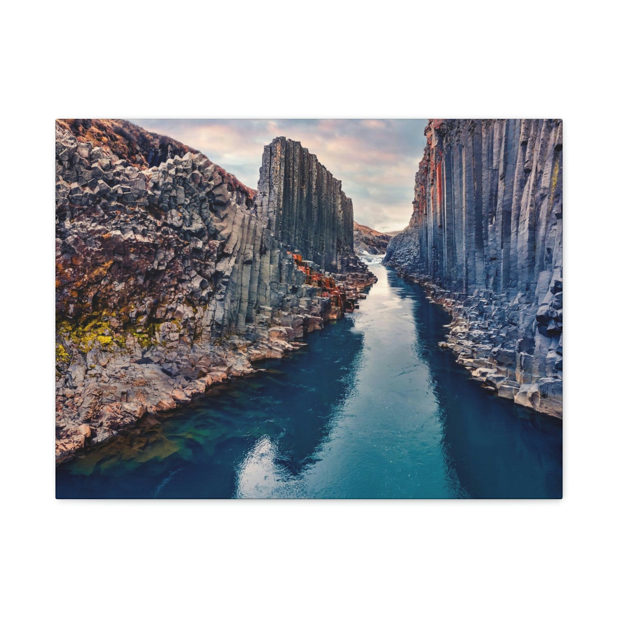 Amazing Morning in a Canyon Scene Beautiful Breathtaking and Spectacular Beauty Nature Scene Great Summer in a Canyon and River Wall Art Ready to Hang Unframed-Express Your Love Gifts